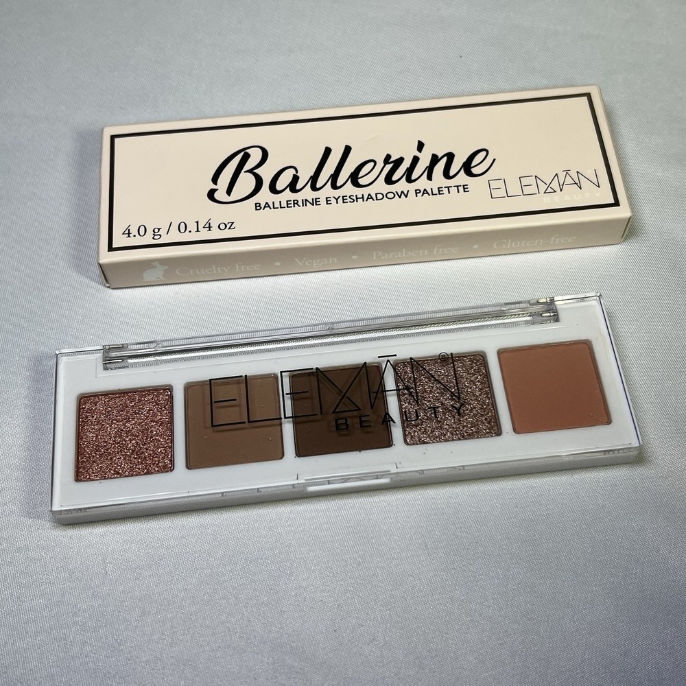 Eleman Eyeshadow 5 Pan Ballerine Palette‎ Matte Shimmer Pink Nude Wet Dry New